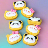 resin flatback flatbacks fbf fbs flat back food foods cute kawaii animals treat biscuit biscuits bear bears bunny bunnies cat cats pig pigs pink brown yellow white panda pandas kitty uk craft supplies shop store cake cakes ice cream lolly cookie cookies