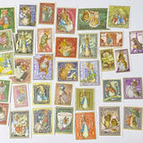 BEATRIX POTTER or ALICE IN WONDERLAND Stamp Stickers MATTE