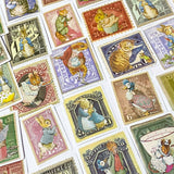 BEATRIX POTTER or ALICE IN WONDERLAND Stamp Stickers MATTE