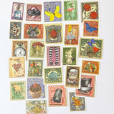 BEATRIX POTTER or ALICE IN WONDERLAND Stamp Stickers MATTE