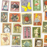 BEATRIX POTTER or ALICE IN WONDERLAND Stamp Stickers MATTE