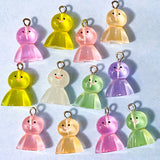 happy smiling ghost ghosts resin charm charms pendant pendants 20mm uk cute kawaii craft supplies shop store glow in the dark luminous glowing spooky halloween crafts 