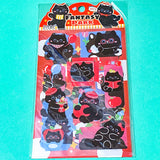bear brown bears cute kawaii cat cats black kitten bunny bunnies rabbit rabbits puppy dog dogs sticker sheets pack of 4 clear plastic colourful stationery supplies shop store uk set gift gifts pretty pink red lilac yellow