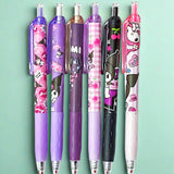 kuromi japanese sanrio animal pet melody bunny purple lilac pen pens black fineline ink gel stationery uk cute kawaii click top barrel slim slimline fun rabbit bunny