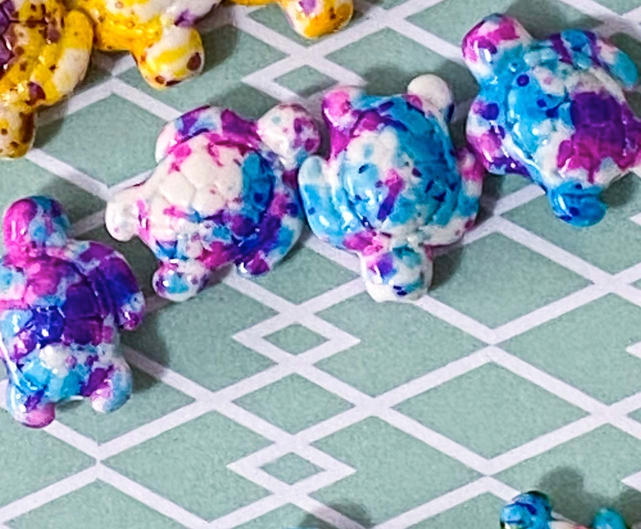 MARBLED TURTLE Large Acrylic 17mm SET