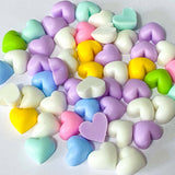 small resin heart hearts chunky deep rounded pastel flatback flat back fb fbs resins uk cute kawaii craft supplies 12mm pink white lilac purple yellow blue green embellishments shop store