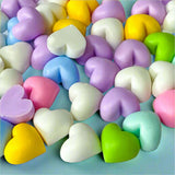 small resin heart hearts chunky deep rounded pastel flatback flat back fb fbs resins uk cute kawaii craft supplies 12mm pink white lilac purple yellow blue green embellishments shop store