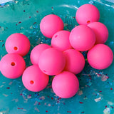silicone bead beads floral summer tropical vibes flamingo palm tree leaf leaves green lilac orange mustard yellow hibiscus flower flowers floral yellow patterned jumbo big large uk cute kawaii craft supplies shop store 30mm hot pink
