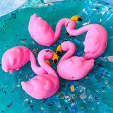 silicone bead beads floral summer tropical vibes flamingo palm tree leaf leaves green lilac orange mustard yellow hibiscus flower flowers floral yellow patterned jumbo big large uk cute kawaii craft flamingos supplies shop store 30mm