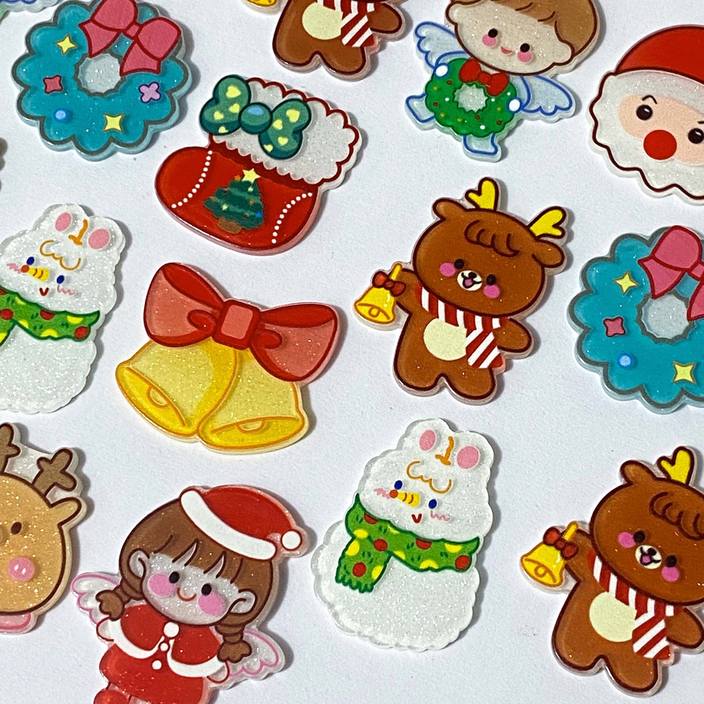 CHRISTMAS GLITTER FLATBACK- 9 Sparkly Designs