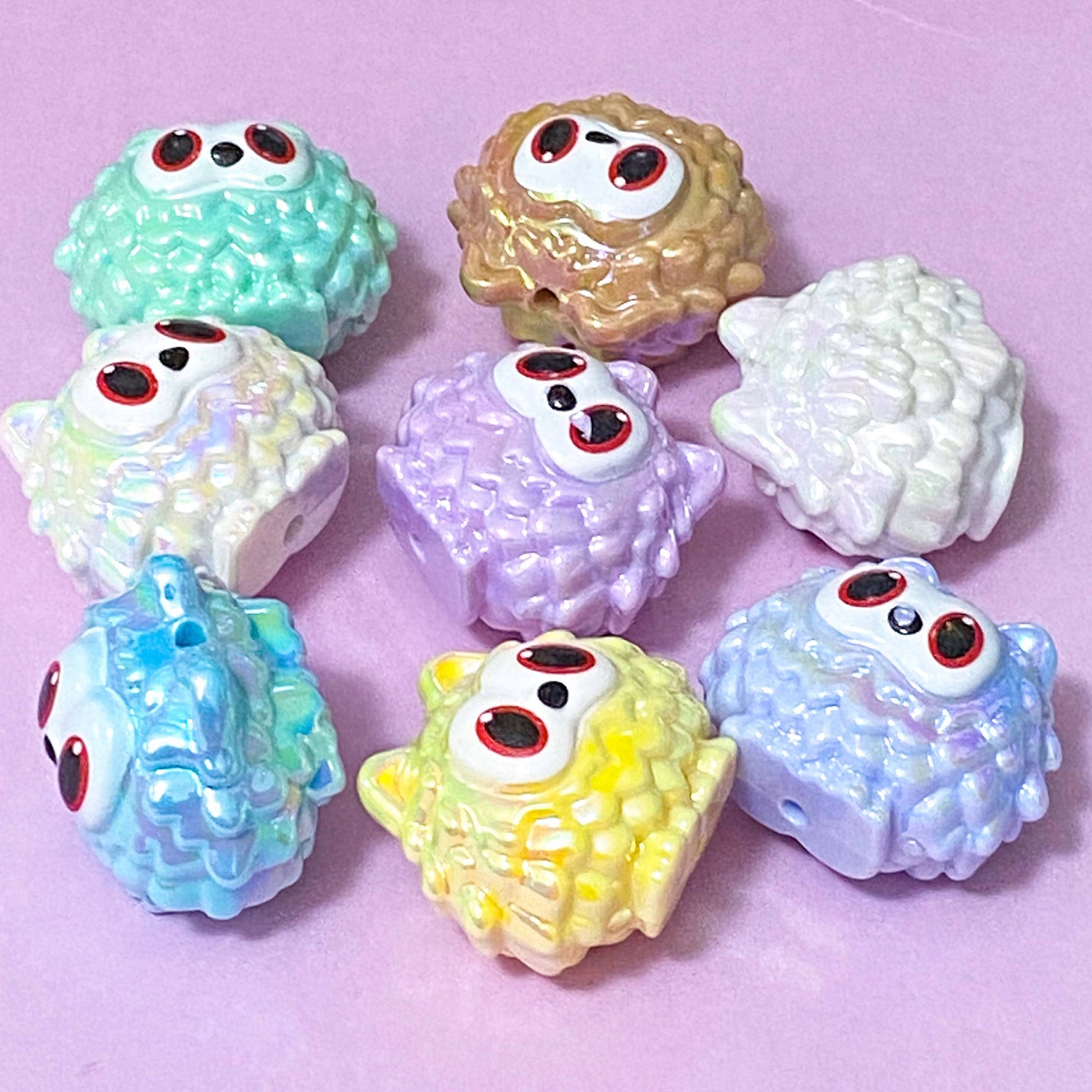 jumbo very large monster monsters bead beads big chunky enormous lilac blue turquoise yellow mint green brown white ab iridescent pearl pearly uk cute kawaii craft supplies shop store make beaded pen pens jewellery