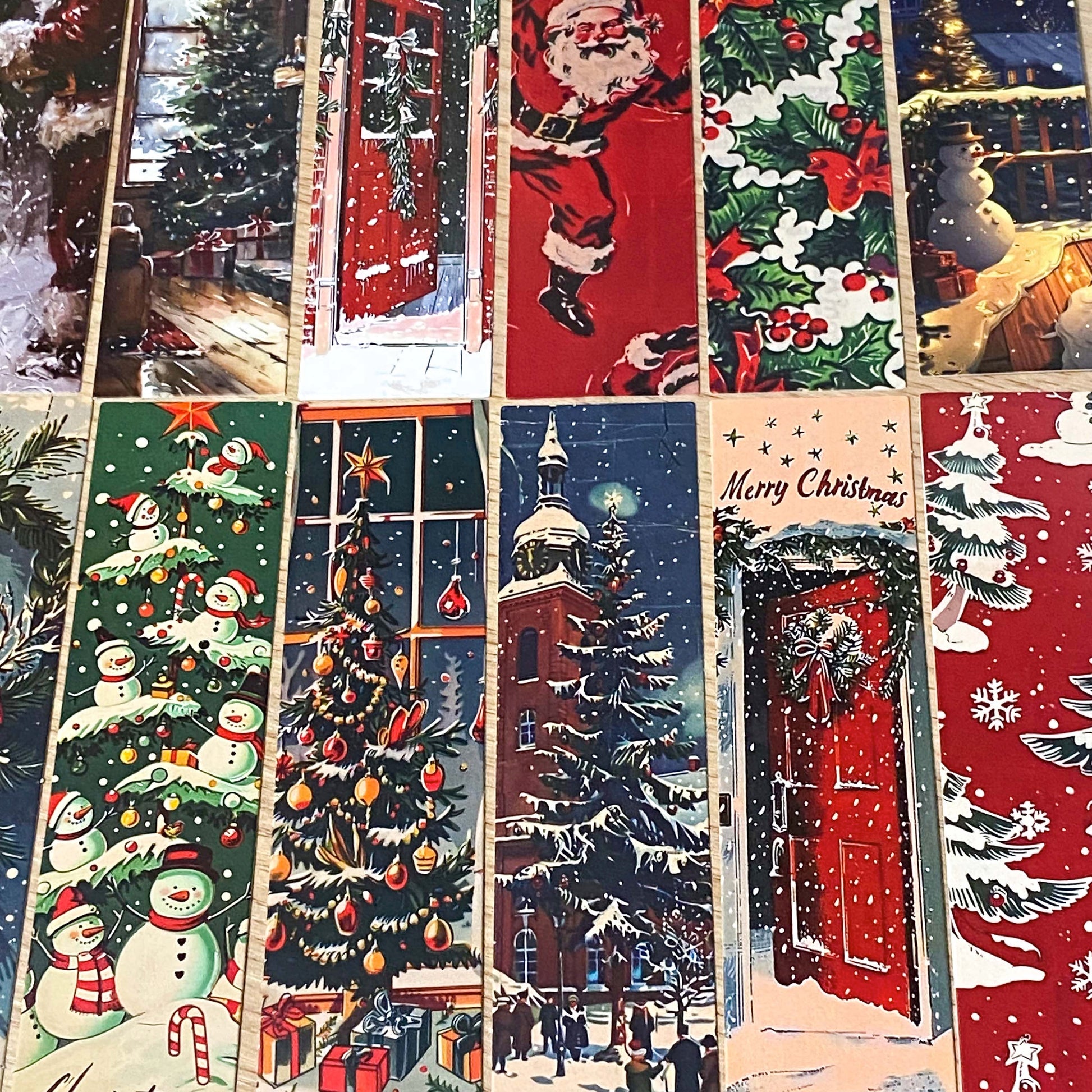 christmas festive card bookmark book mark bookmarks set gift gifts uk cute kawaii vintage retro victorian modern pretty stationery 