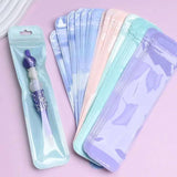 display bag bags cello long pen storage packaging supplies uk cute kawaii shop store pink lilac blue mint green stationery craft supplies big self seal resealable holo holographic