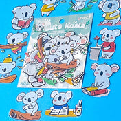 koala bear bears koalas sticker stickers flake flakes pack of 20 large clear pet plastic stationery supplies planner addict planners uk cute kawaii animal animals