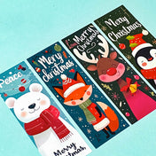 fox polar bear reindeer penguin long tall sticker stickers seal seals uk cute kawaii christmas festive packaging supplies uk cute kawaii bag seals food fun 