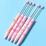 pink and white bow pattern pen blanks for making your own beaded pens