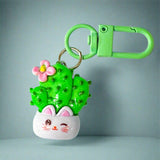 pot plant plants garden flower flowers cute kawaii keyring keychain key clip bag charm charms funny animal animals pig cat rabbit bunny puppy dog panda pandas gift gifts uk shop store