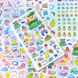 seal seals otter otters sea lion lions water ocean sticker stickers sheet sheets 6 pack clear plastic pet stationery supplies uk cute kawaii colourful small little planner addict set store shop