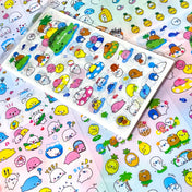 seal seals otter otters sea lion lions water ocean sticker stickers sheet sheets 6 pack clear plastic pet stationery supplies uk cute kawaii colourful small little planner addict set store shop