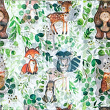tissue paper wrap gift wrapping sheet sheets 2 uk cute kawaii packaging supplies woodland animal animals fox foxes bear bears raccoon raccoons owl owls deer baby deers green leaf leaves forest