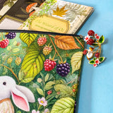 storybook woodland pouch with harvest mouse design and coordinated botanical stationery letterbox gift set