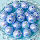 bundle of 4 large blue 16mm lustre acrylic pearly beads for making your own pens