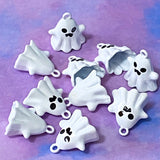 spooky scary white ghost ghosts charm charms metal enamel pendant uk cute kawaii craft supplies shop store 3d large 21mm hollow halloween