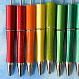 pen base bases blank blanks build your own pens beaded cute kawaii stationery gift gifts metallic pearl glitter glittery uk bright colours colourful