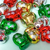 jumbo large big chunky foil metallic mitten mittens glove gloves christmas festive red green silver gold bead beads 18mm uk cute kawaii craft supplies shop store snowflake pattern