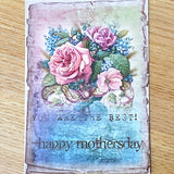 mother mother's day mothering sunday card cards postcard postcards greetings post card uk cute kawaii floral rose roses pretty sticker stickers seals envelopes kraft vintage style retro victorian antique bargain hydrangea blue pink red purple lilac stationery shop store