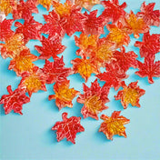 small mini acrylic flatback flat back backs fb fbs embellishment embellishments nail art leaf leaves autumn red gold orange maple tree pretty craft supplies uk cute kawaii set 12mm
