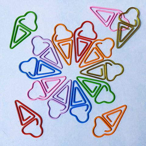 ice cream creams ice-cream lolly sweet treats uk cute kawaii metal paperclip paper clips clip stationery gift gifts colourful pink lilac green gold red orange blue large jumbo 40mm