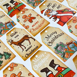 KRAFT CHRISTMAS Gift Tags x 12