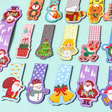 magnetic bookmark book mark marks bookmarks mini christmas festive present stocking filler fillers uk cute kawaii gift gifts for kids her book lovers bookworms colourful flexible magnet magnets