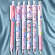 pink cute kawaii bear bears and bunny bunnies rabbit rabbits pink pretty slim pen pens black gel ink fineline uk stationery spring gift gifts purple lilac click