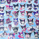 KUROMI BUNNY Laptop / Decorative Stickers Satin Large Sticker Pack 10