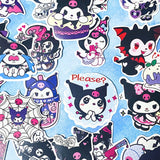 KUROMI BUNNY Laptop / Decorative Stickers Satin Large Sticker Pack 10