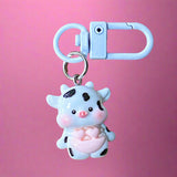 cute kawaii animal clip clips bag charm charms white metal keyring key chain fox elephant cat raccoon bear panda frog mouse sheep ram cow gift gifts shop store 