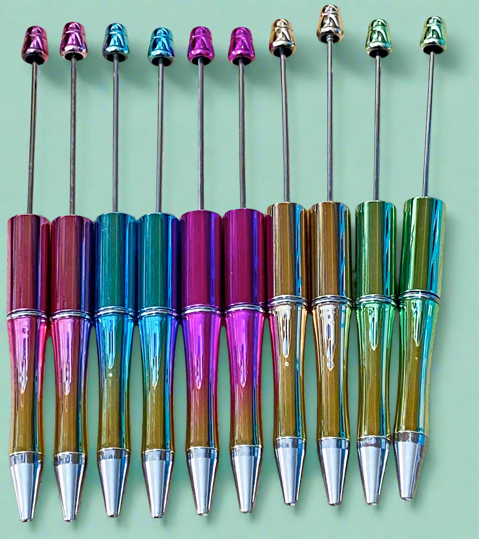 OMBRE METALLIC PEN BASE Blank for Build Your Own Pens Black Ballpoint Ink