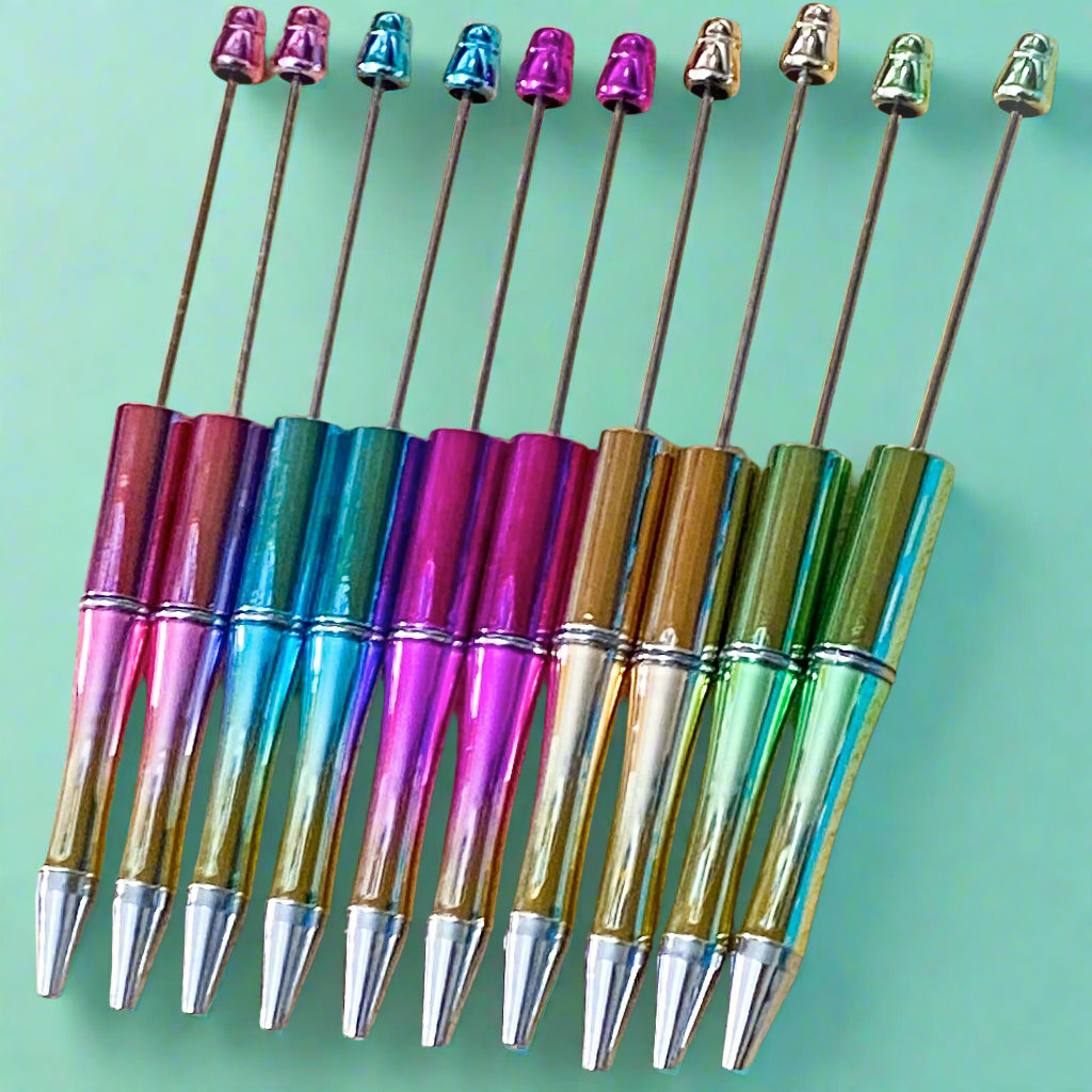 OMBRE METALLIC PEN BASE Blank for Build Your Own Pens Black Ballpoint Ink