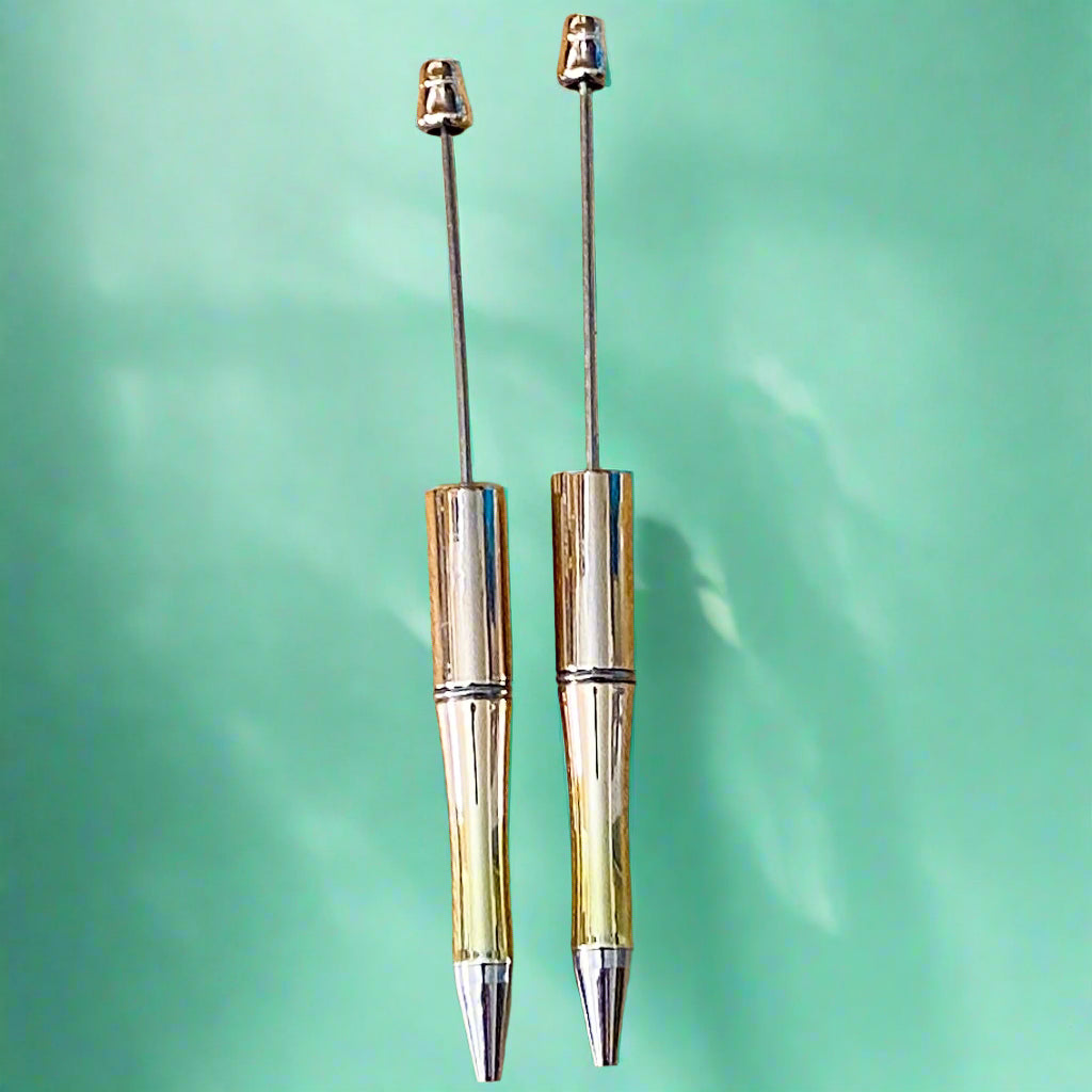 OMBRE METALLIC PEN BASE Blank for Build Your Own Pens Black Ballpoint Ink