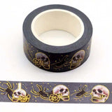 halloween washi tape tapes 10m rolls big long uk cute kawaii craft supplies stationery shop store pink bat bats ghost ghosts spooky floral dark black old foil foiled tapes autumn 