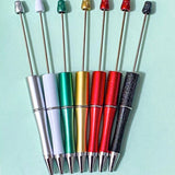 pen base bases blank blanks for christmas festive beaded pen pens cute kawaii craft supplies shop store uk stationery lover gold silver white sparkly glitter green red glittery black refills make your own kit equipment gift gfits metallic