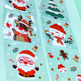 small little cello cellophane bag bags packaging supplies shop store uk cute kawaii christmas festive red and white tree santa claus father snowman deer reindeer rudolph patterns pack of 10 bargain
