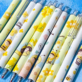 bee bees honey girl cute kawaii yellow lemon white pen pens click top slim slimline black ink gel gels fineline fine line uk stationery shop store gift gifts orange cream spring springtime summer