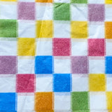 rainbow checkered pattern tissue paper on white