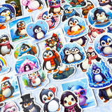 cute kawaii penguin penguins laptop glossy sticker stickers pack big large uk stationery gift gifts shop store