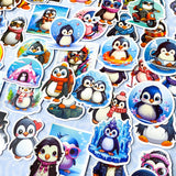 cute kawaii penguin penguins laptop glossy sticker stickers pack big large uk stationery gift gifts shop store