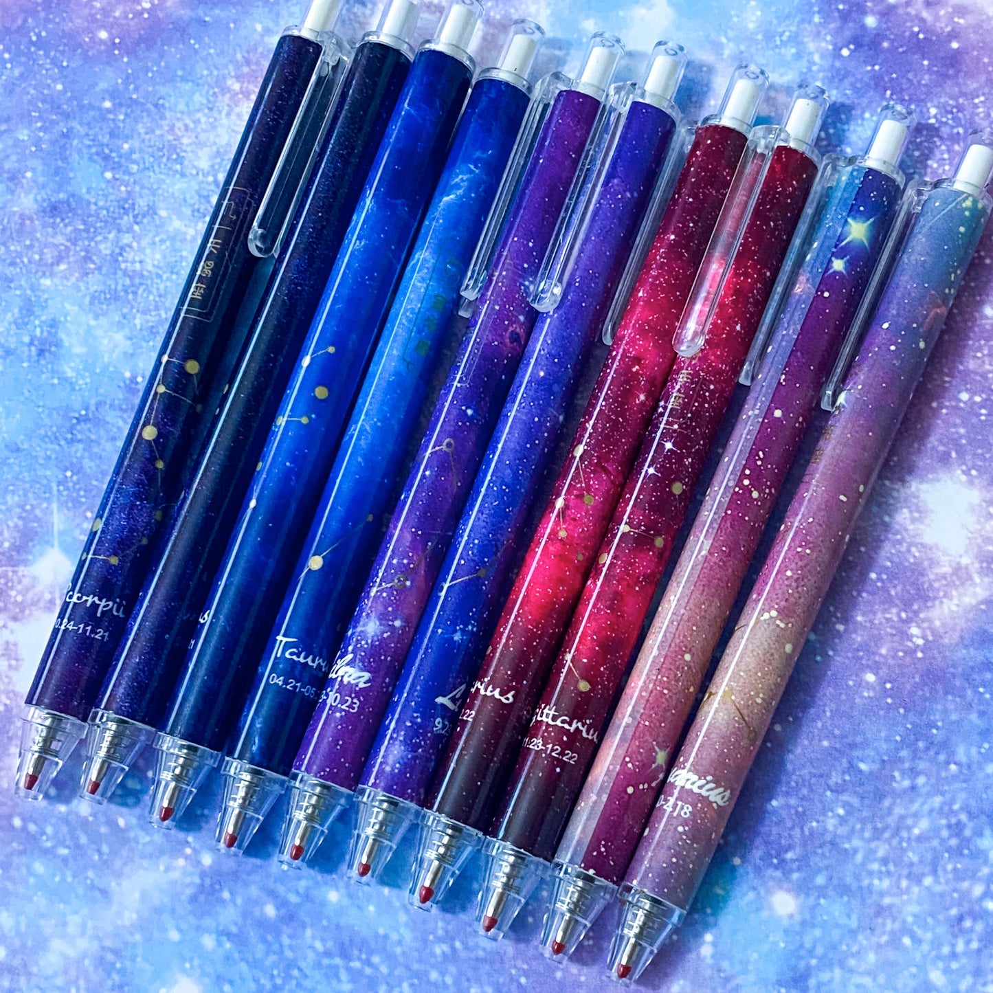 Sale just 80p! STAR SIGN BLACK GEL INK Zodiac Click PEN