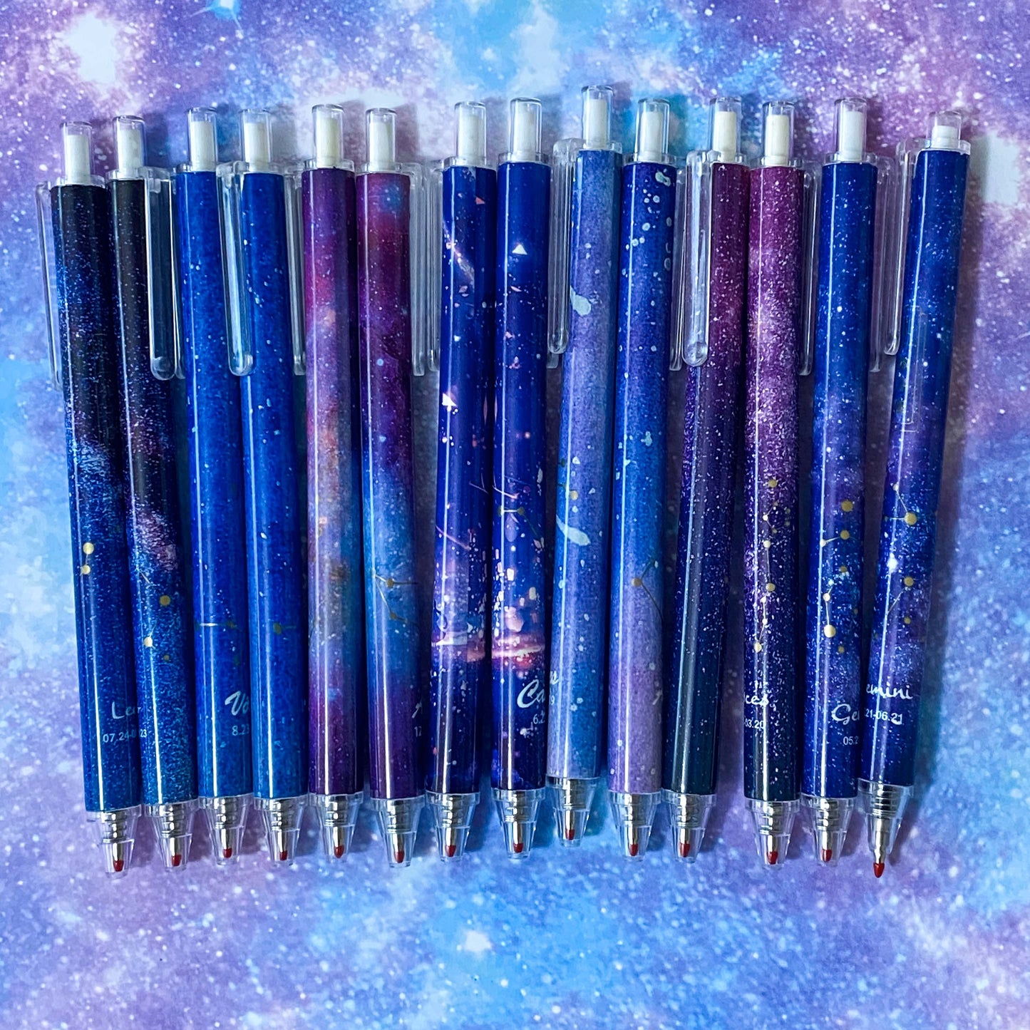 Sale just 80p! STAR SIGN BLACK GEL INK Zodiac Click PEN